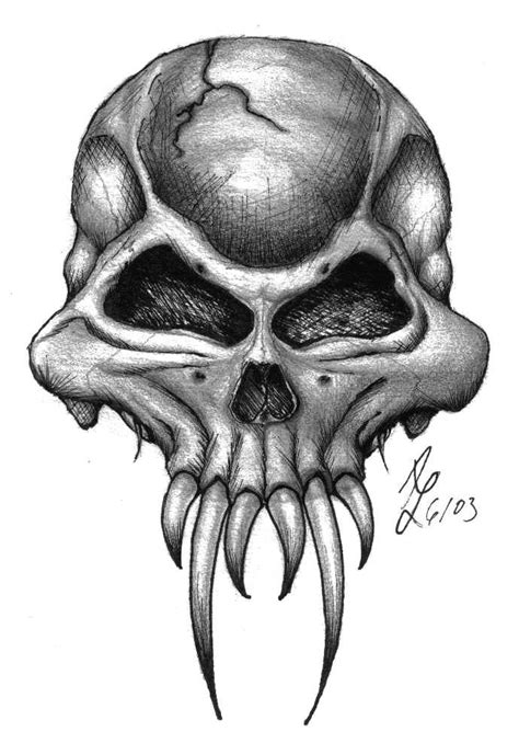 pictures of evil skulls|evil skull sketches.